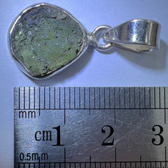 2.77g Bezel Set Moldavite/Silver Pendant