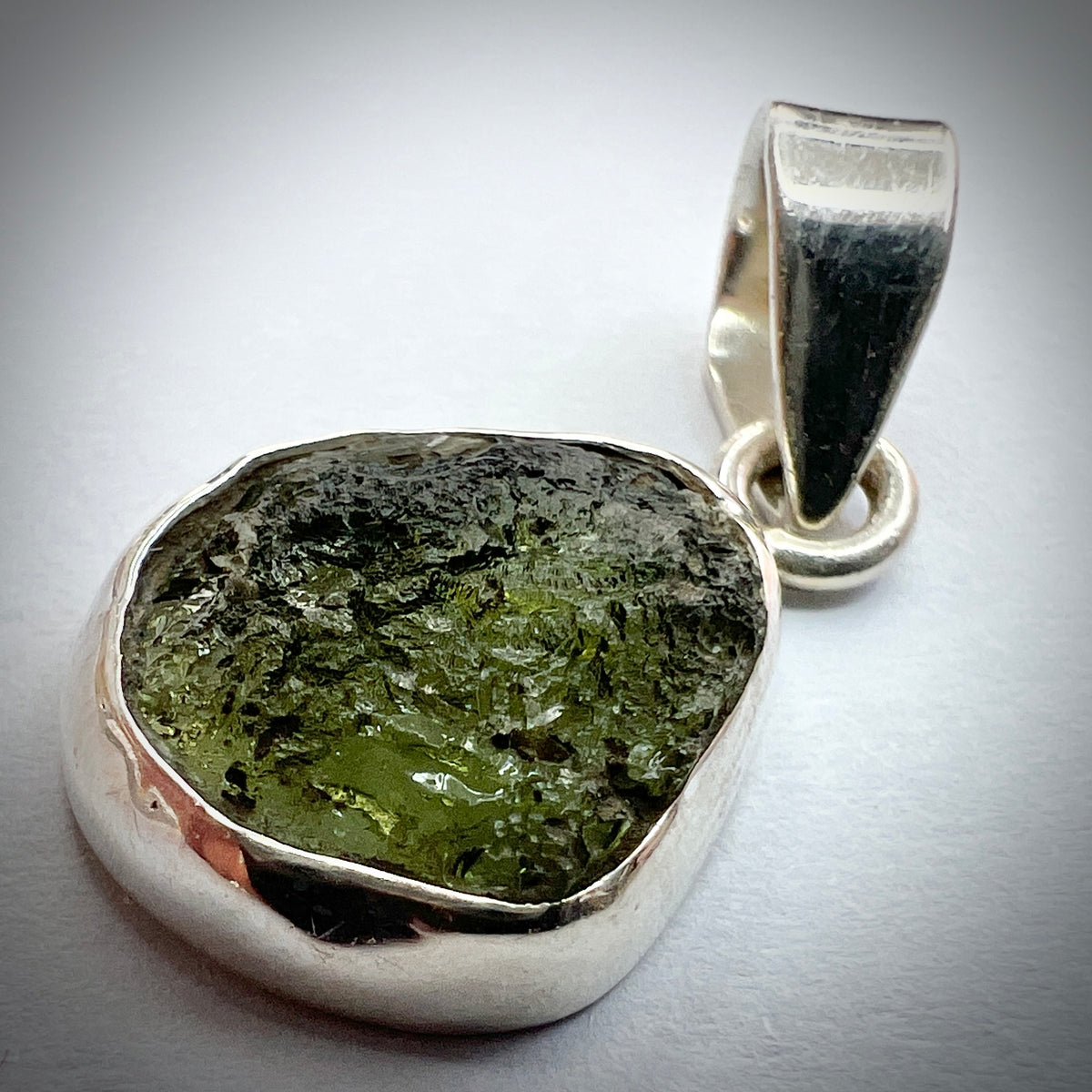 2.77g Bezel Set Moldavite/Silver Pendant
