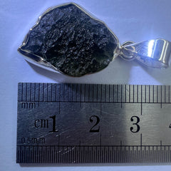 4.95g Bezel Set Moldavite/Silver Pendant