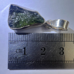 3.71g Bezel Set Moldavite/Silver Pendant