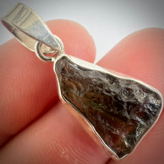 3.71g Bezel Set Moldavite/Silver Pendant
