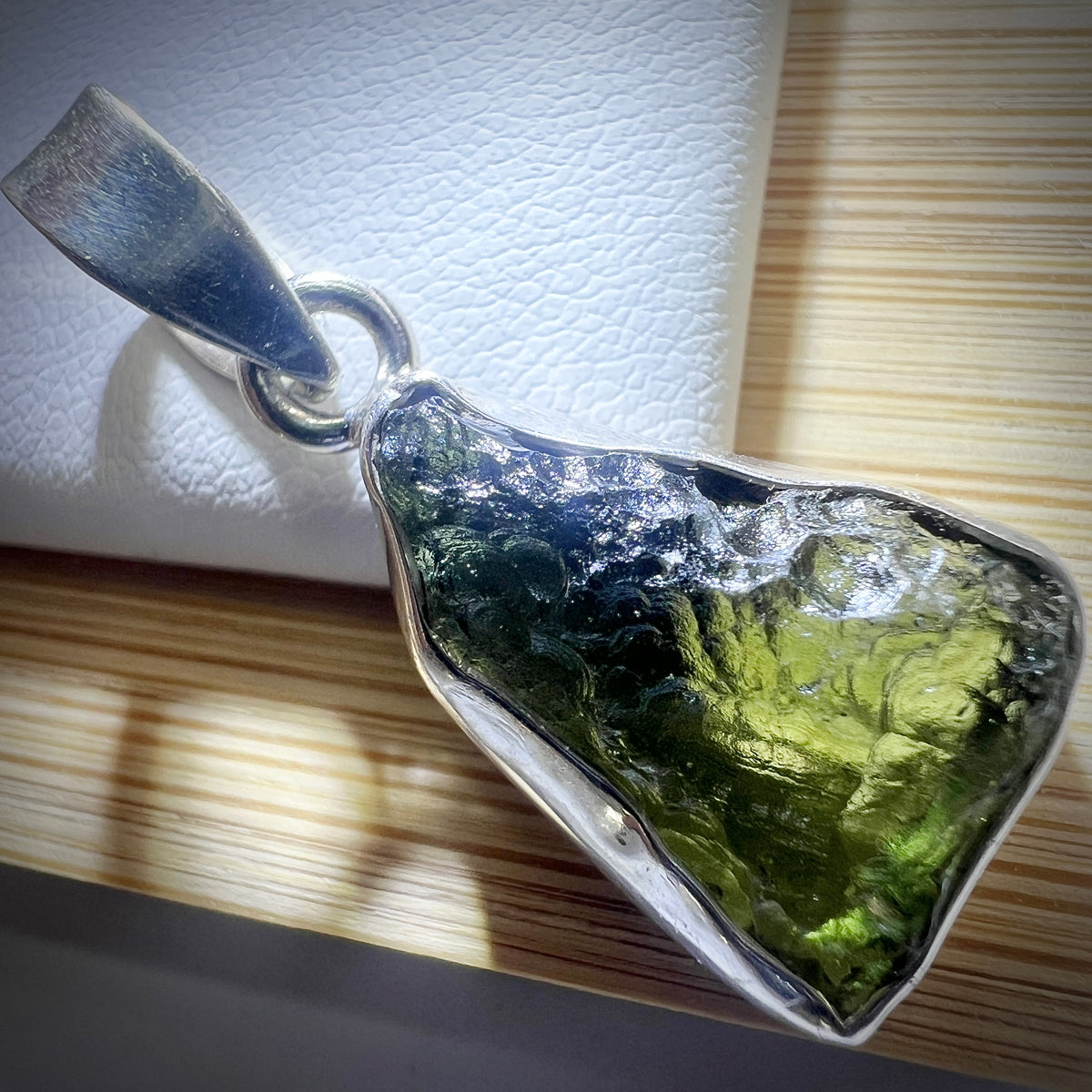 3.71g Bezel Set Moldavite/Silver Pendant