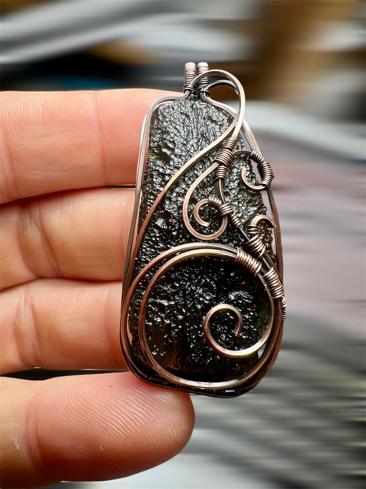 11.21g Moldavite pendant