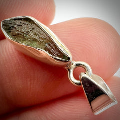 1.65g Bezel Set Moldavite/Silver Pendant