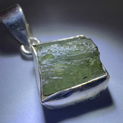 2.39g Bezel Set Moldavite/Silver Pendant