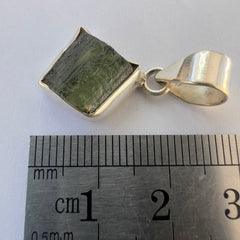 2.39g Bezel Set Moldavite/Silver Pendant