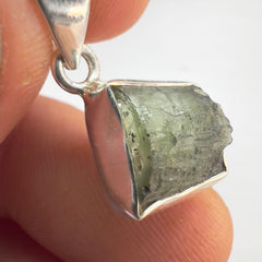 2.39g Bezel Set Moldavite/Silver Pendant