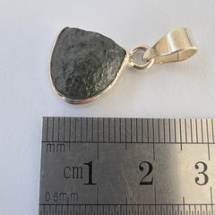 3.02g Bezel Set Moldavite/Silver Pendant