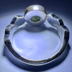 Sterling Silver Moldavite Ring - 7.5 (P)