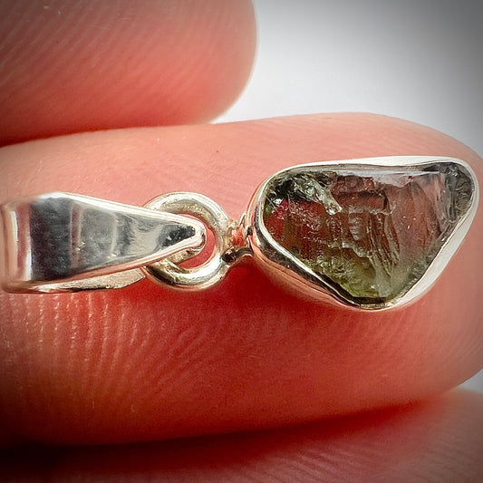 1.20g Bezel Set Moldavite/Silver Pendant