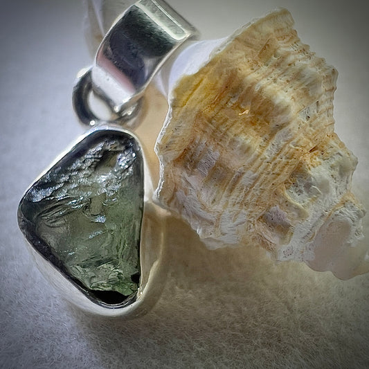 1.20g Bezel Set Moldavite/Silver Pendant