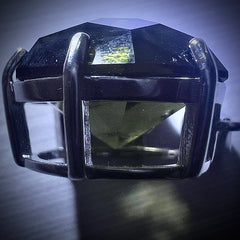 8.37ct HexaBrilliant Cut Moldavite Pendant in Sterling Silver