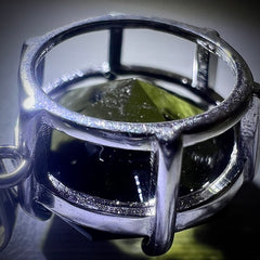 8.37ct HexaBrilliant Cut Moldavite Pendant in Sterling Silver