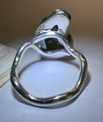 Moldavite Ring (Size R /8.5 US)