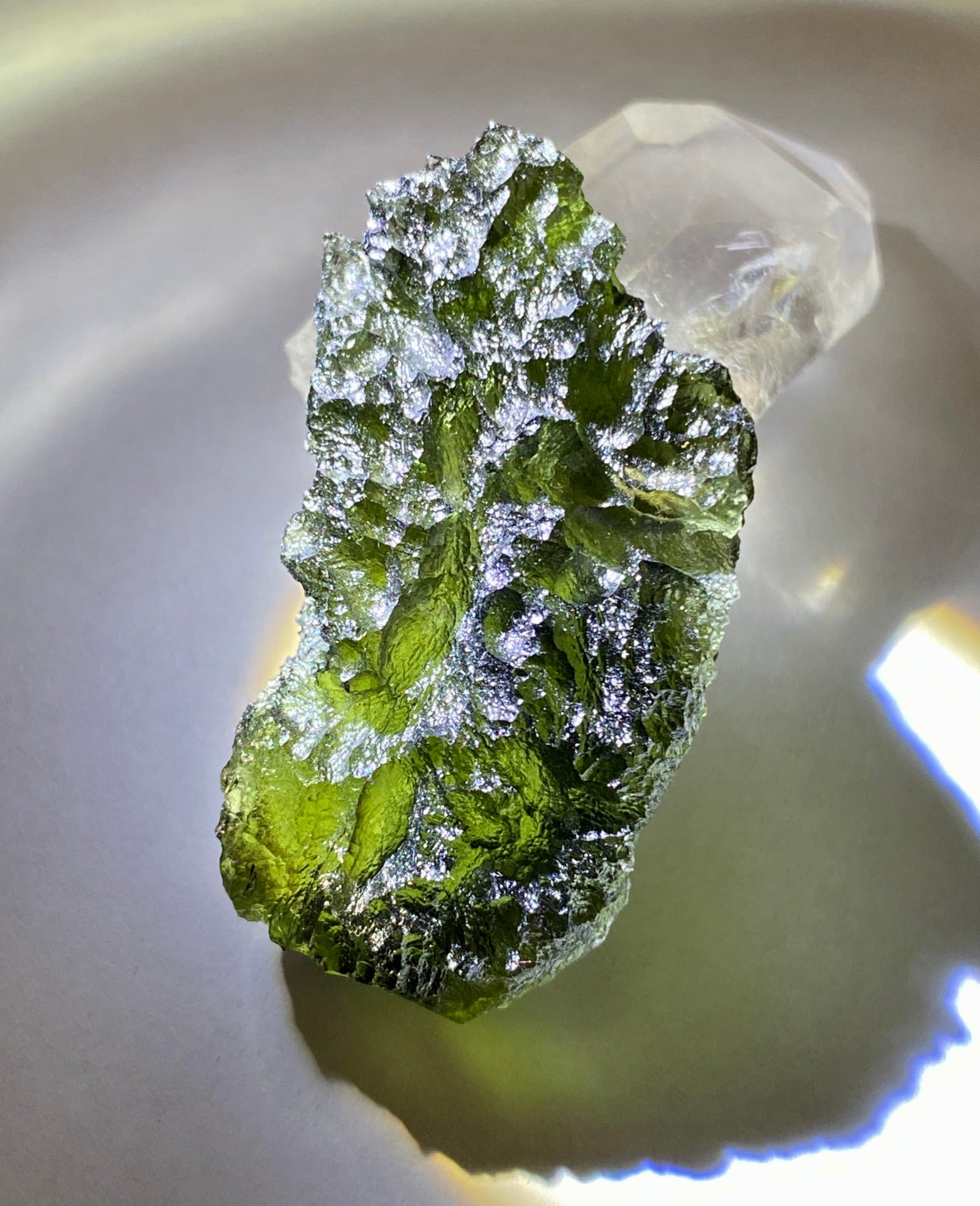 17.69g Moldavite with inner bubble