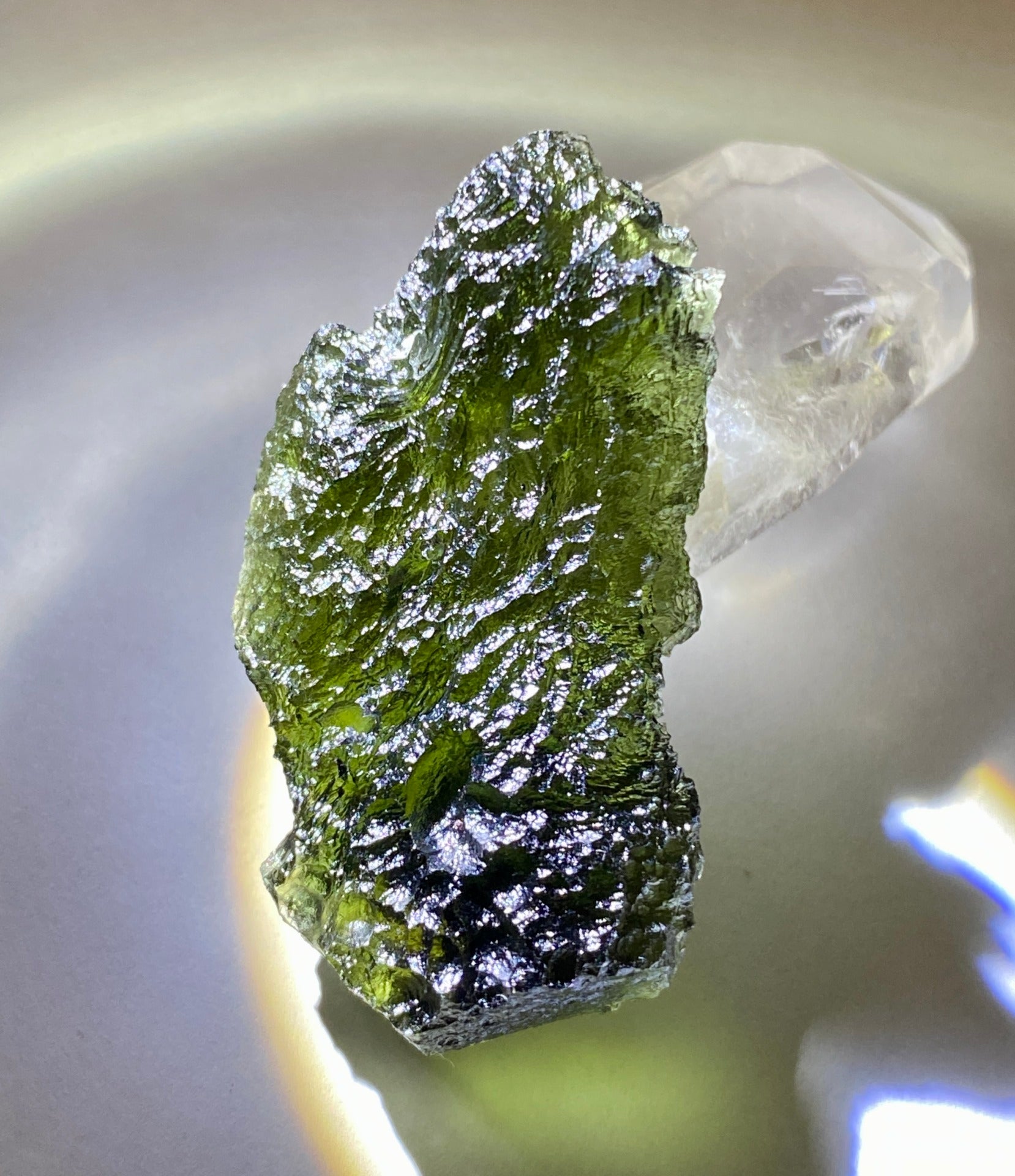 17.69g Moldavite with inner bubble