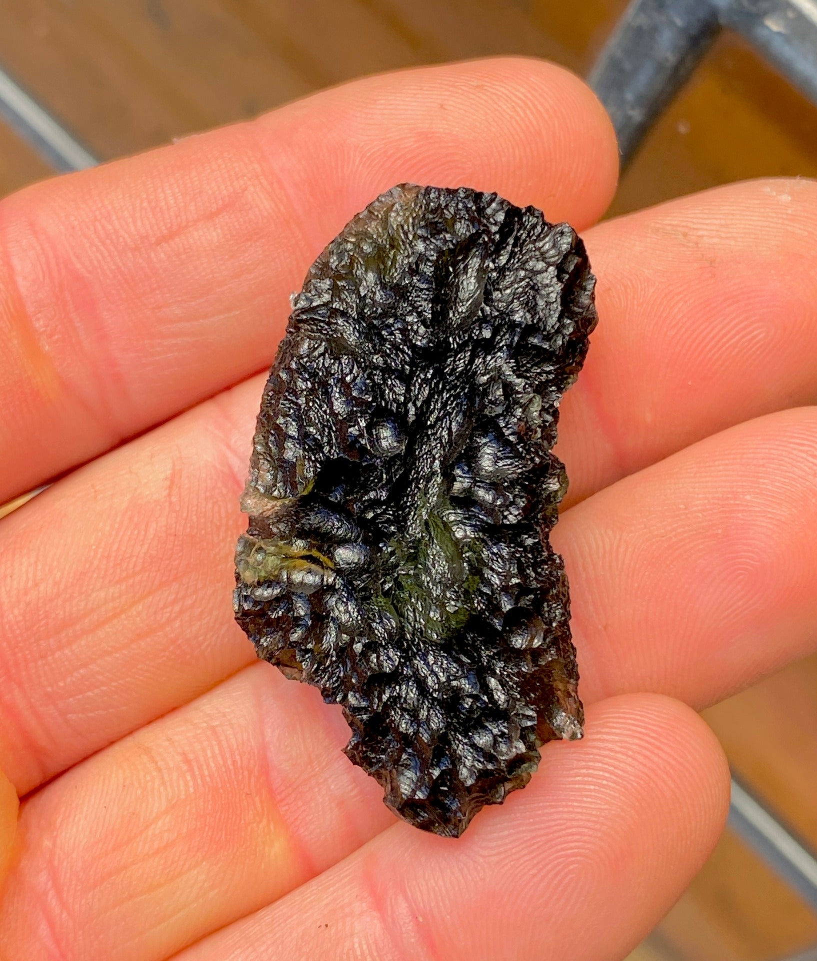 17.69g Moldavite with inner bubble