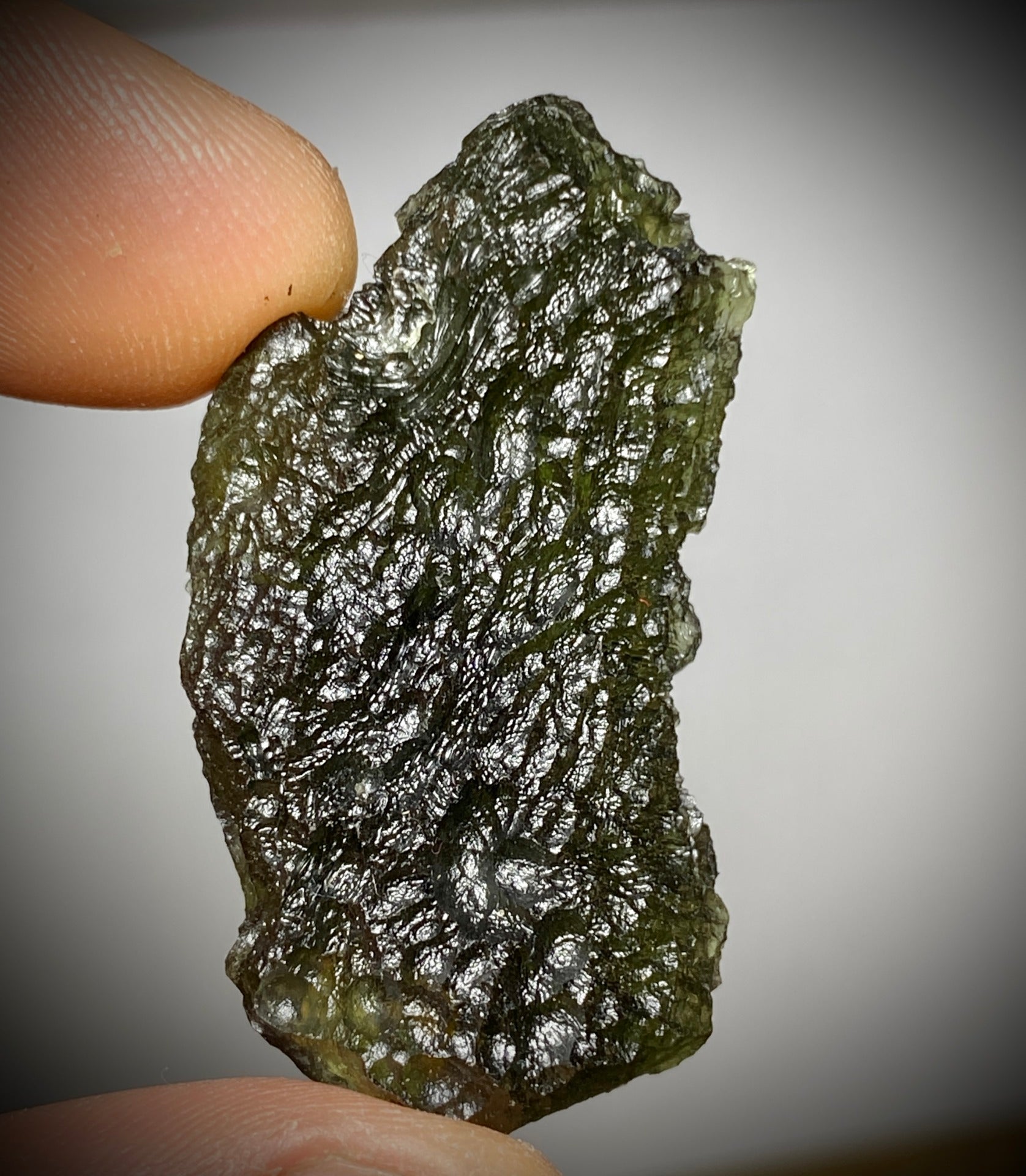 17.69g Moldavite with inner bubble