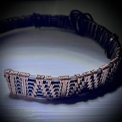 1.3g Moldavite and Copper Bracelet with Tigers Eye Accent Stones