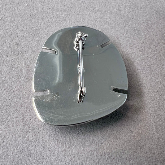 3.99g Moldavite Wrought Sterling Silver Brooch