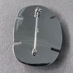 3.8g Moldavite Wrought Sterling Silver Brooch