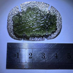 3.8g Moldavite Wrought Sterling Silver Brooch