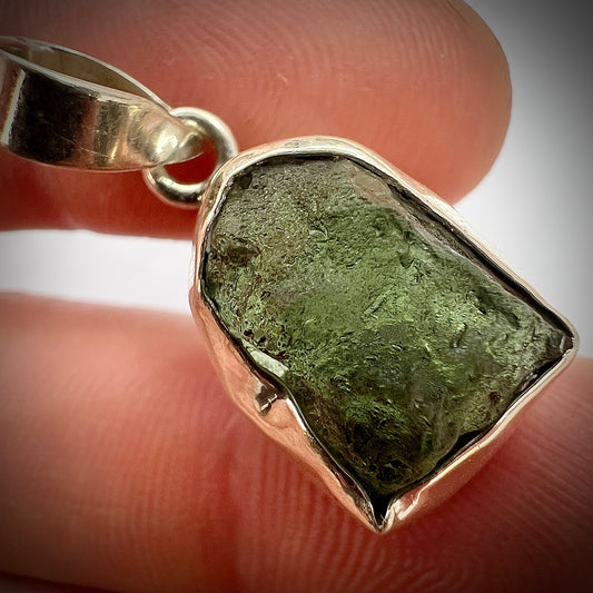4.75g Bezel Set Moldavite/Silver Pendant