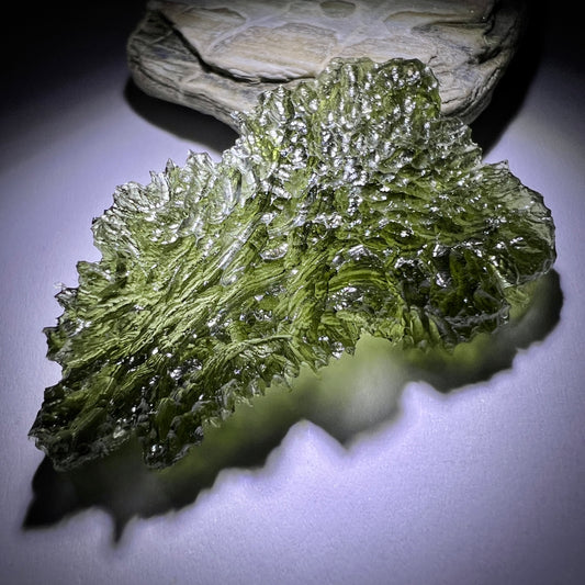 6.45g Moldavite, Marouskovo Pole.