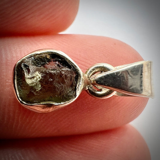 1.32g Bezel Set Moldavite/Silver Pendant