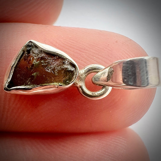 1.16g Bezel Set Moldavite/Silver Pendant