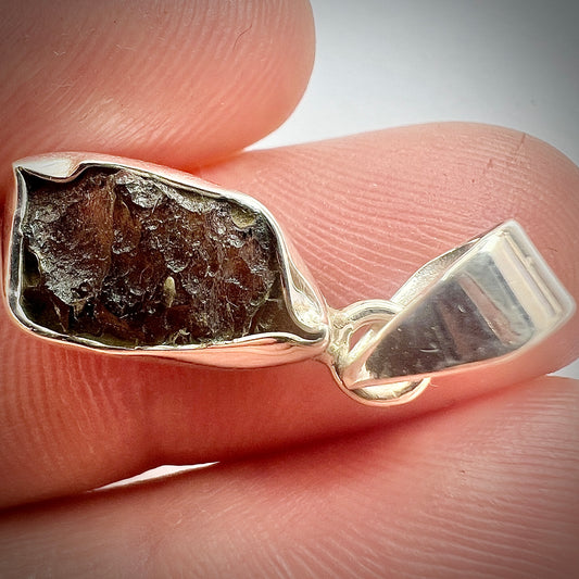 2.21g Bezel Set Moldavite/Silver Pendant