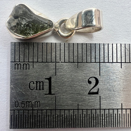 1.23g Bezel Set Moldavite/Silver Pendant
