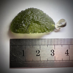 4.44g Moldavite pendant.
