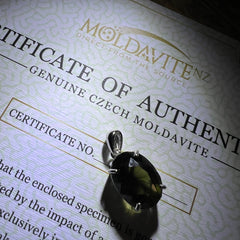 Moldavite Silver Ring - Size 11