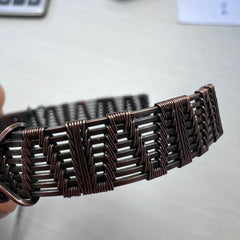 Moldavite Copper Bracelet with Carnelian - (20cm)