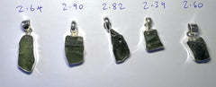 Medium, Bezel set Moldavite Silver pendant (5 available)