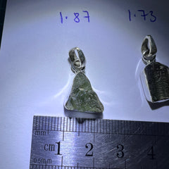 SM, Bezel set Moldavite Silver pendant