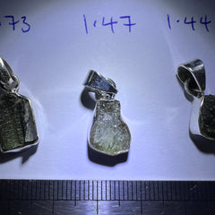 SM, Bezel set Moldavite Silver pendant
