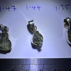 SM, Bezel set Moldavite Silver pendant