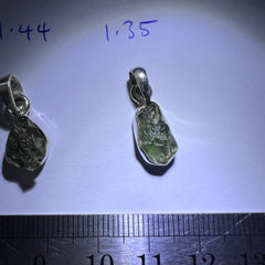 SM, Bezel set Moldavite Silver pendant