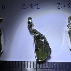 Medium, Bezel set Moldavite Silver pendant (5 available)