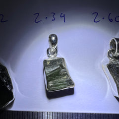 Medium, Bezel set Moldavite Silver pendant (5 available)