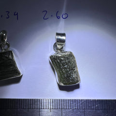Medium, Bezel set Moldavite Silver pendant (5 available)