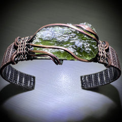 1.8g Moldavite and Copper Bracelet