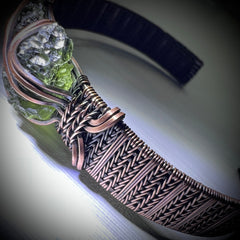 1.8g Moldavite and Copper Bracelet