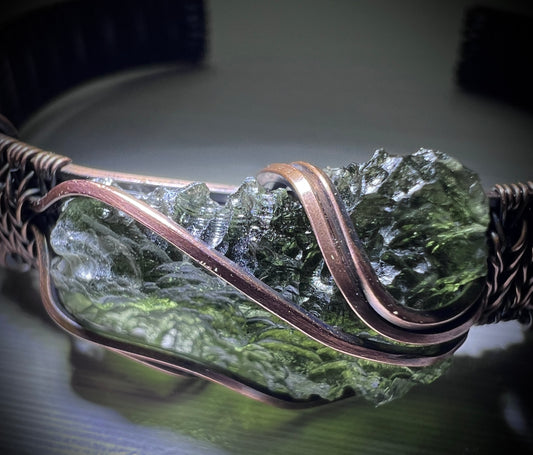 1.8g Moldavite and Copper Bracelet