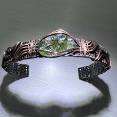 1.3g Moldavite and Copper Bracelet