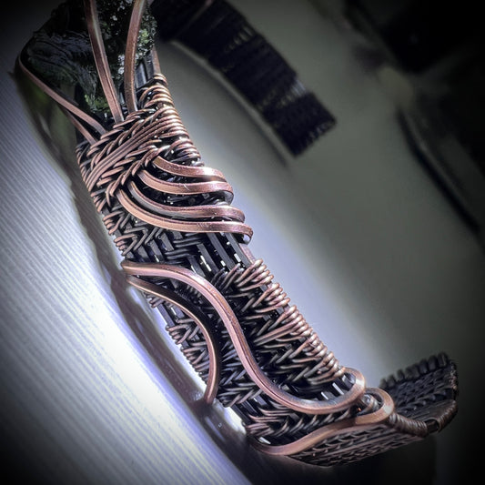 1.3g Moldavite and Copper Bracelet