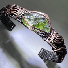 1.3g Moldavite and Copper Bracelet