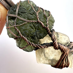 Moldavite & LDG Copper Tree of Life Pendant